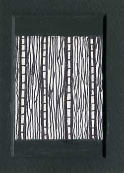 "Bamboo Window" by CJ Zabawski, Madison WI - Ink on Mat Board